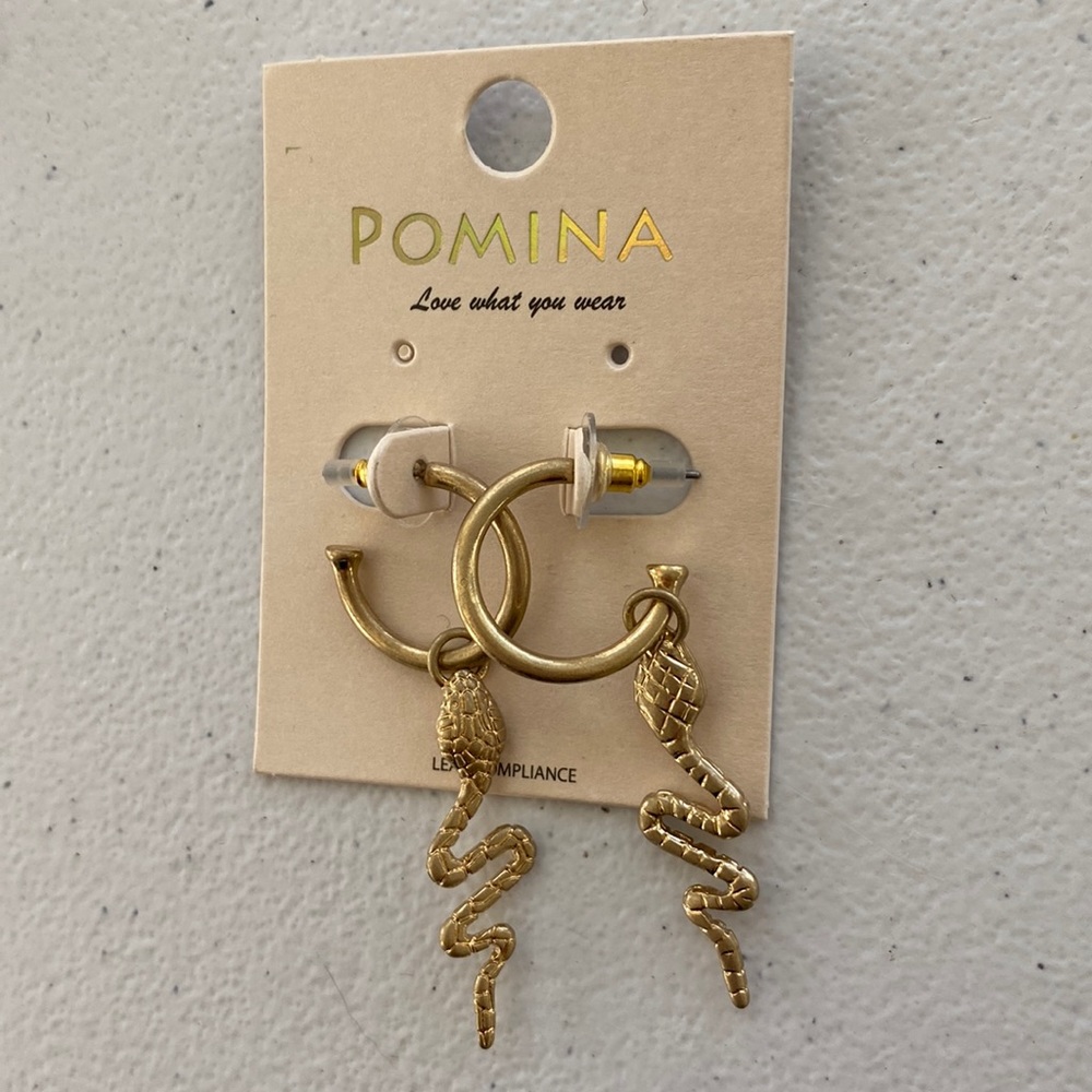 Gold Snake Earrings